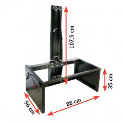 3-point seat belt frame for Ducato and similar models - W88 x D56 x H107.5 cm