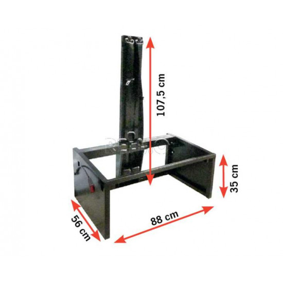 3-point seat belt frame for Ducato and similar models - W88 x D56 x H107.5 cm