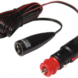Extension cable with universal plug and socket for standard plugs