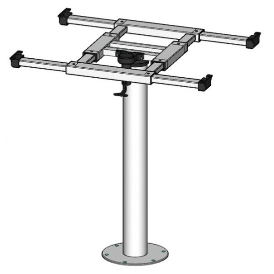 Table column with rotation and shifting, H730mm, aluminum