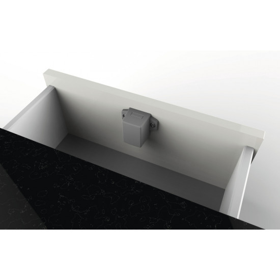Round push-lock set - matte black