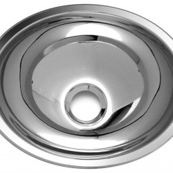 Oval washbasin, stainless steel 340