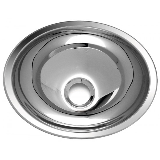 Oval washbasin, stainless steel 340
