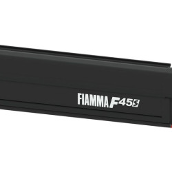 W 3750 x Abstract 2500mm FIAMMA Awning F45S - Length: 3.75 m, Fabric color: Royal Grey, Casing: Deep black