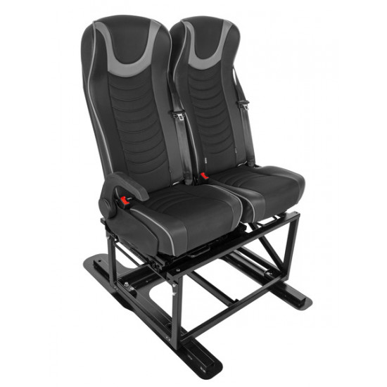 Double bench seat with Isofix for vehicles without a double floor