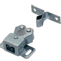Double roller catch, 2 pieces, metal