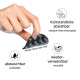 Metal nano-gel pads; set of 4, black, Ø 7.5 cm