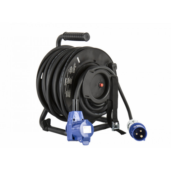 CEE cable drum H07RN-F 3G2.5mm2 - 25 m angle coupling