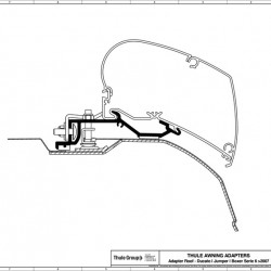 Adapter for Omn. 6002/6900, flat version, Ducato