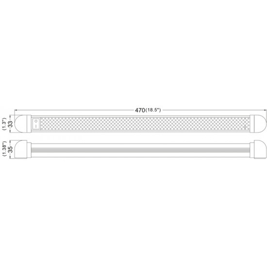12V LED linear light - 470 mm
