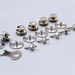 LOXX safety snap fasteners, silver, 5 pcs.