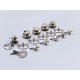 LOXX safety snap fasteners, silver, 5 pcs.