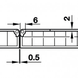 Folding table hinge, matte brass
