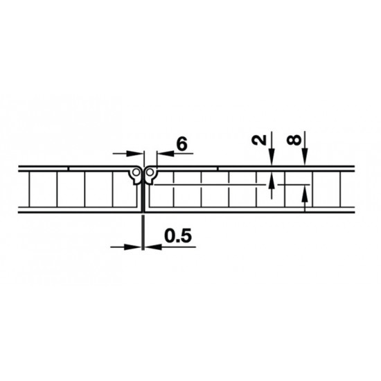 Folding table hinge, matte brass