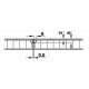Folding table hinge, matte brass