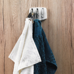 Folding hook with 3 fold-in/fold-out hooks, light grey