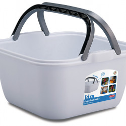 Bowl/tub 13l, assorted colors: white, turquoise, lime green, 35x35x18cm