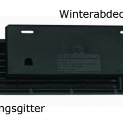 Ventilation grille 375x150 mm, winter cover