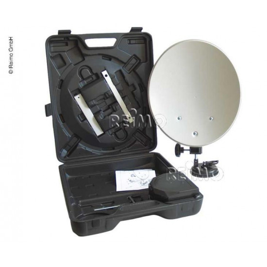 Standard satellite dish, in a Megasat camping case