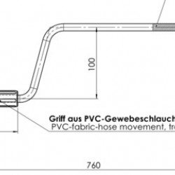 Hand crank L760mm 19mmmm