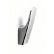 Single metal clothes hook - square - chrome-plated