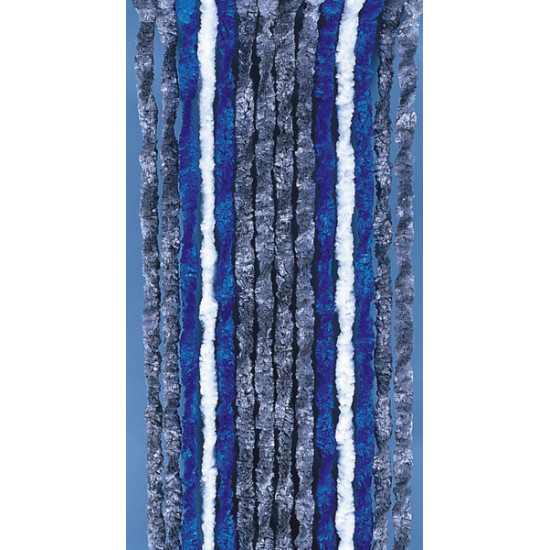 Fleece curtain 56 x 185 cm, grey/blue/white for caravan doors
