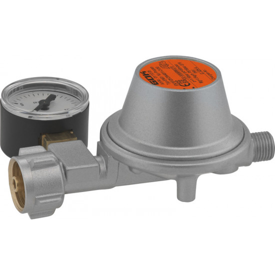 Pressure reducer with manometer - 50 mbar