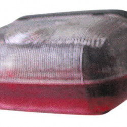 Red/white outline marker light with base