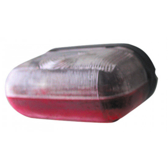 Red/white outline marker light with base