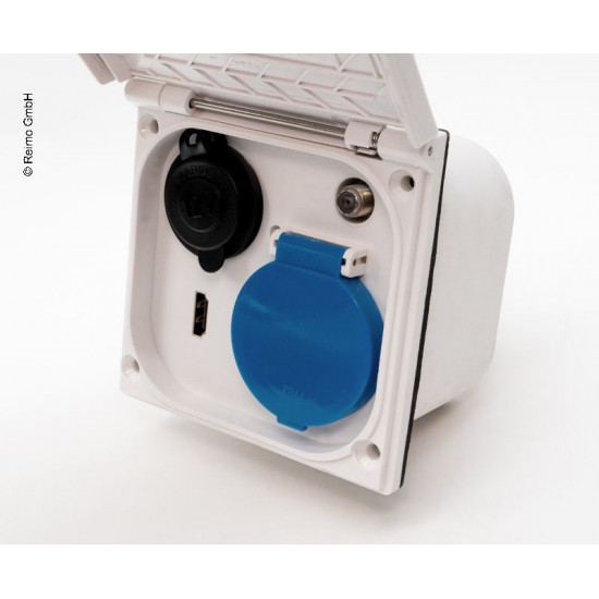 12V socket + HDMI white