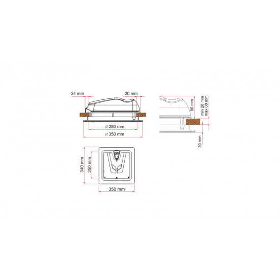 VENT 28 F with aerodynamic shape - White