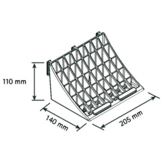 Parking stopper for maxi wedge - Black - Set of 2