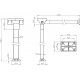 Folding table leg, folds down at the top