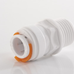 Straight connector - With 1/2" male thread