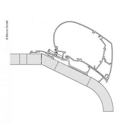 Thule Omnistor awning roof mounting adapter for LMC Liberty TI / TEC