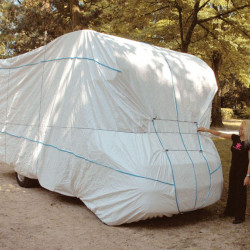Protective cover for vans L460 x W200 x H210 cm, silver