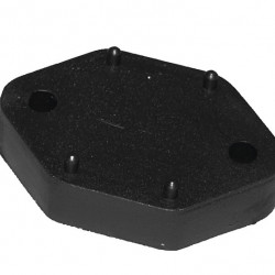 Spacer plate, 10mm high, black