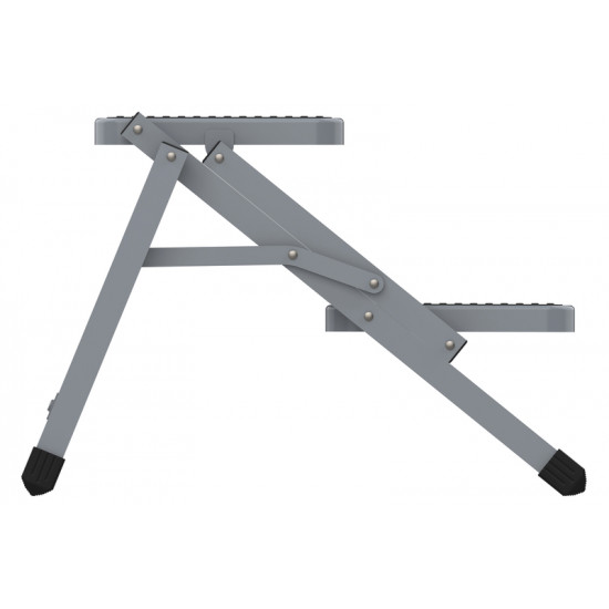 Double folding step made of steel