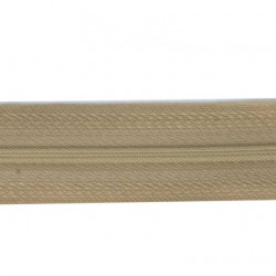 Continuous zipper sold by the meter in beige, 2.5cm wide
