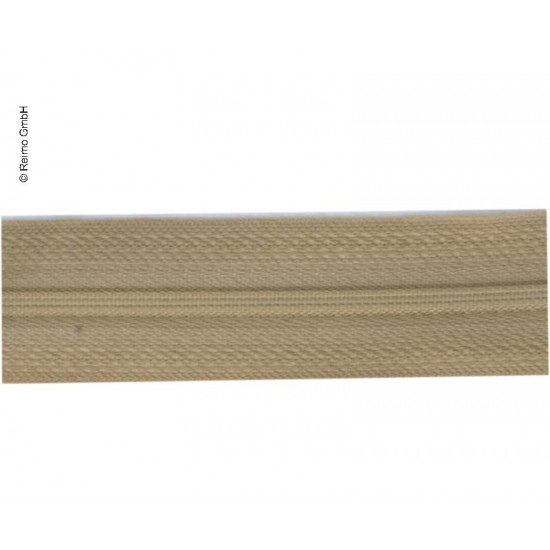 Continuous zipper sold by the meter in beige, 2.5cm wide