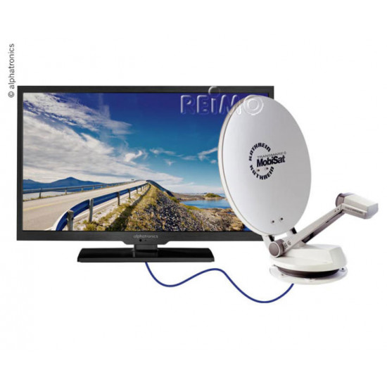 75cm parabolic antenna, twin LNB & alphatronics 24" TV