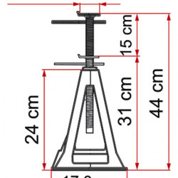 Stützbockset für Wohnwagen Kunststoff 4er Set