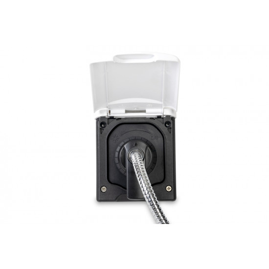 Service hatches with shower - White