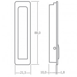 Folding hook 88x21.5mm