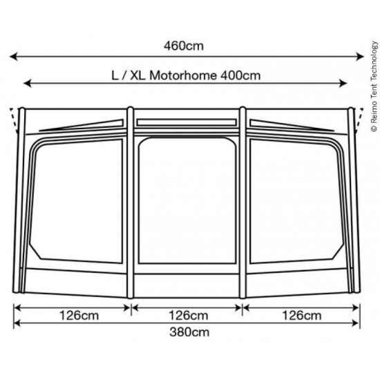 Motorhome awning Eclipse Pro 380 L