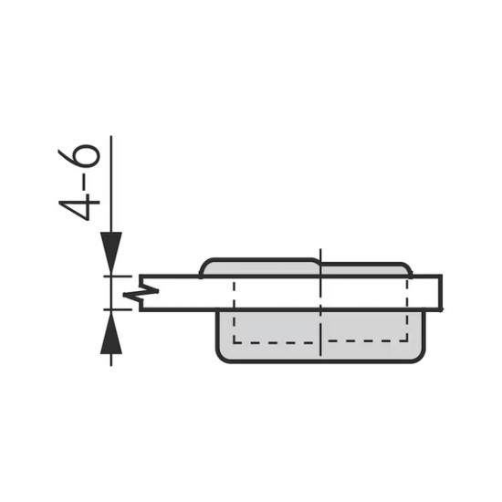 Tiomos Mini 95 Click glass door hinge