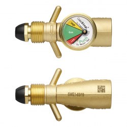 GasStop emergency shut-off valve for propane gas cylinders