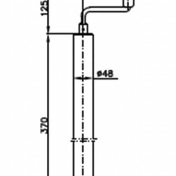 Support tube ST 48-90 m.Crank