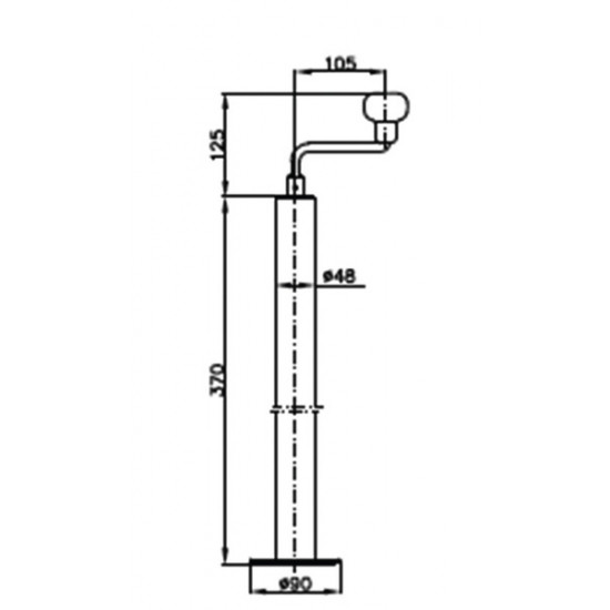 Support tube ST 48-90 m.Crank
