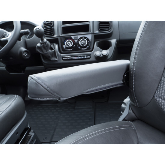 Armrest cover for Fiat Ducato from 2007 onwards - synthetic leather - anthracite